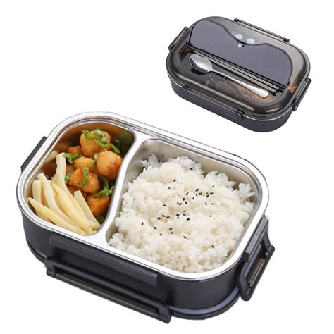 black and white metal lunch box|stainless steel bento lunch boxes.